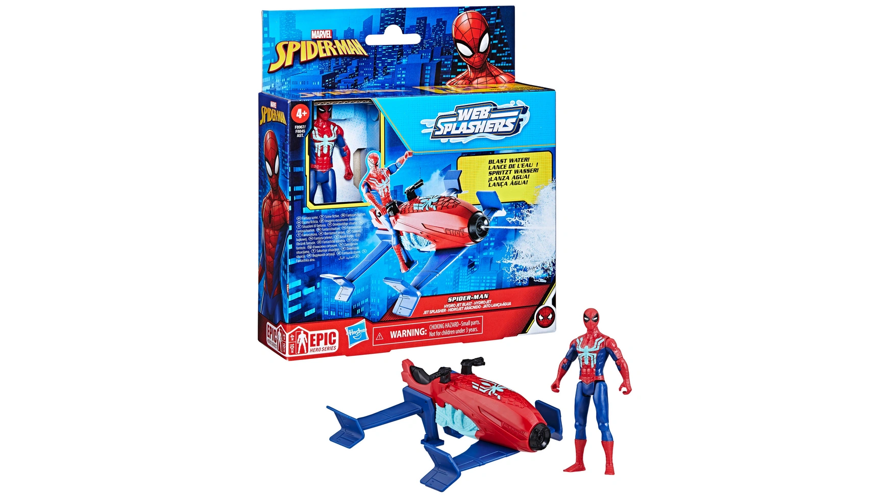 Hasbro Marvel Spider-Man Epic Hero Series Web Splashers Человек-паук Jet Splasher