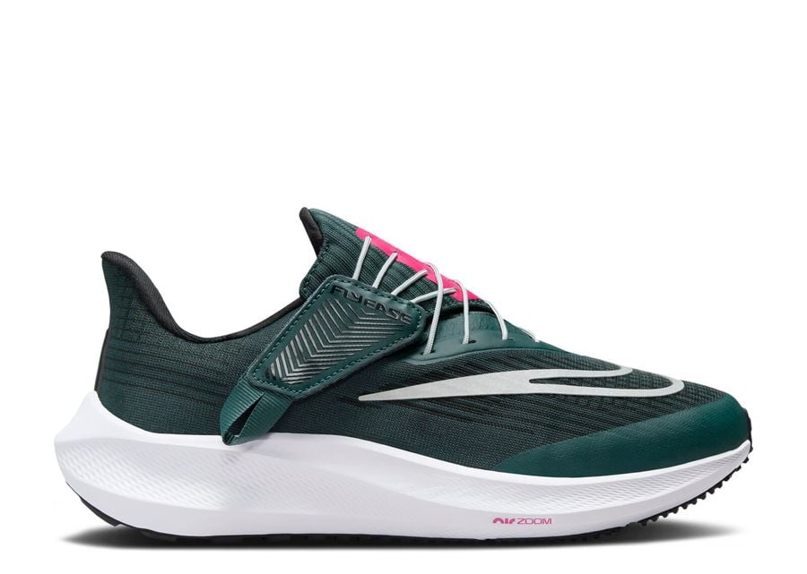 

Кроссовки Nike Wmns Air Zoom Pegasus 39 Flyease Wide 'Deep Jungle Metallic Silver', зеленый