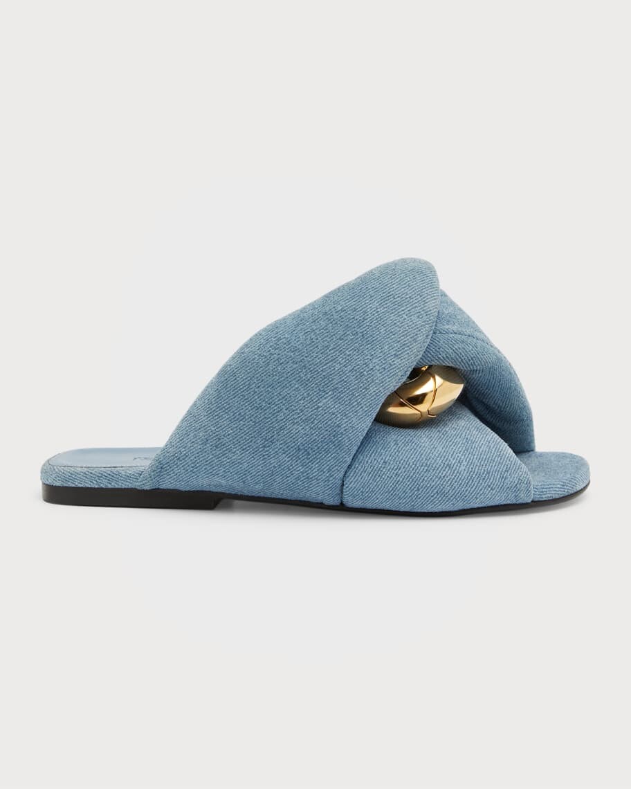

Джинсовые шлепанцы с цепочкой Twist JW Anderson