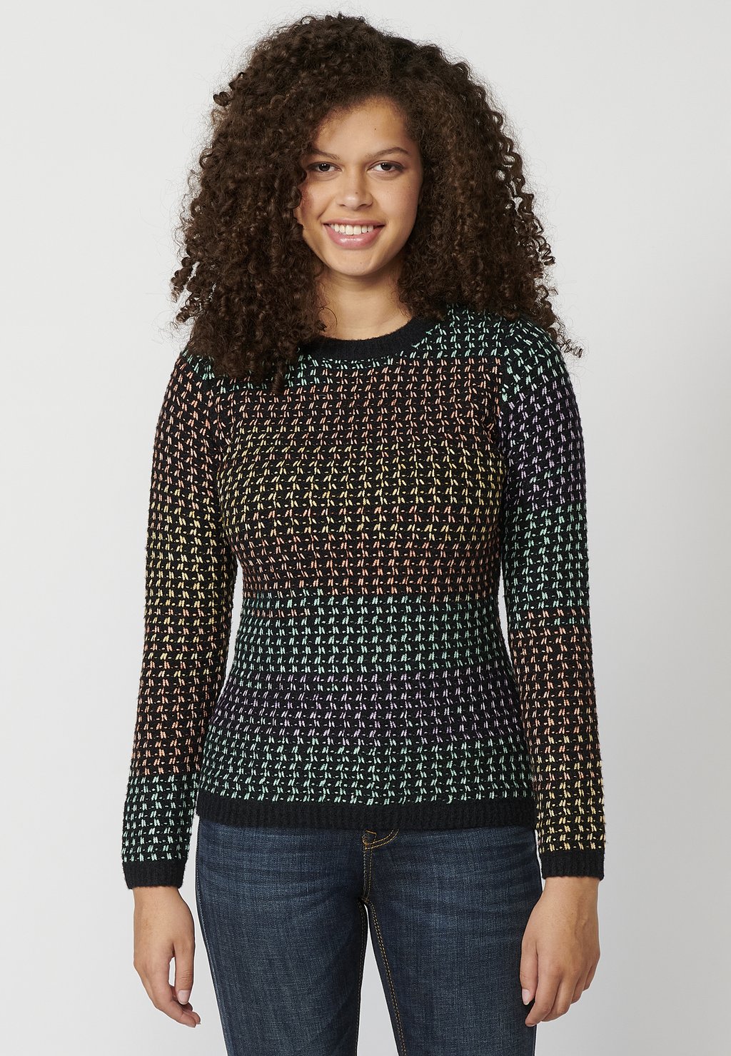 Вязаный свитер TRICOT Koroshi, цвет colorful