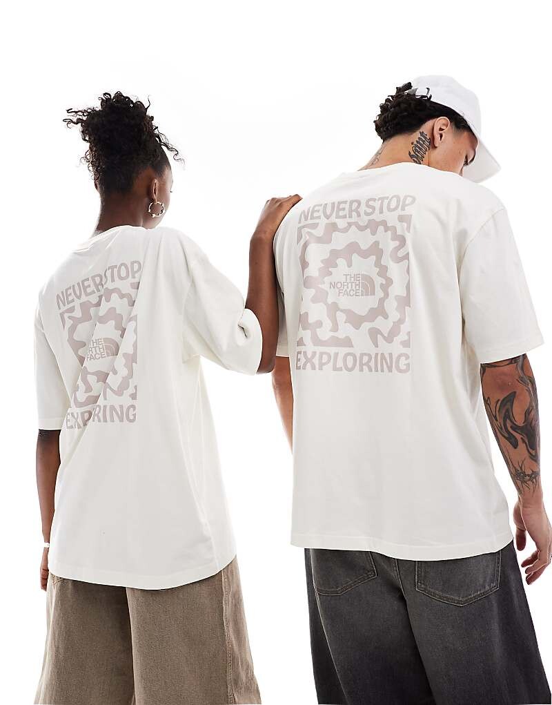 

Футболка Oversize The North Face – Voyage – в цвете Wollwei s mit R cckenprint