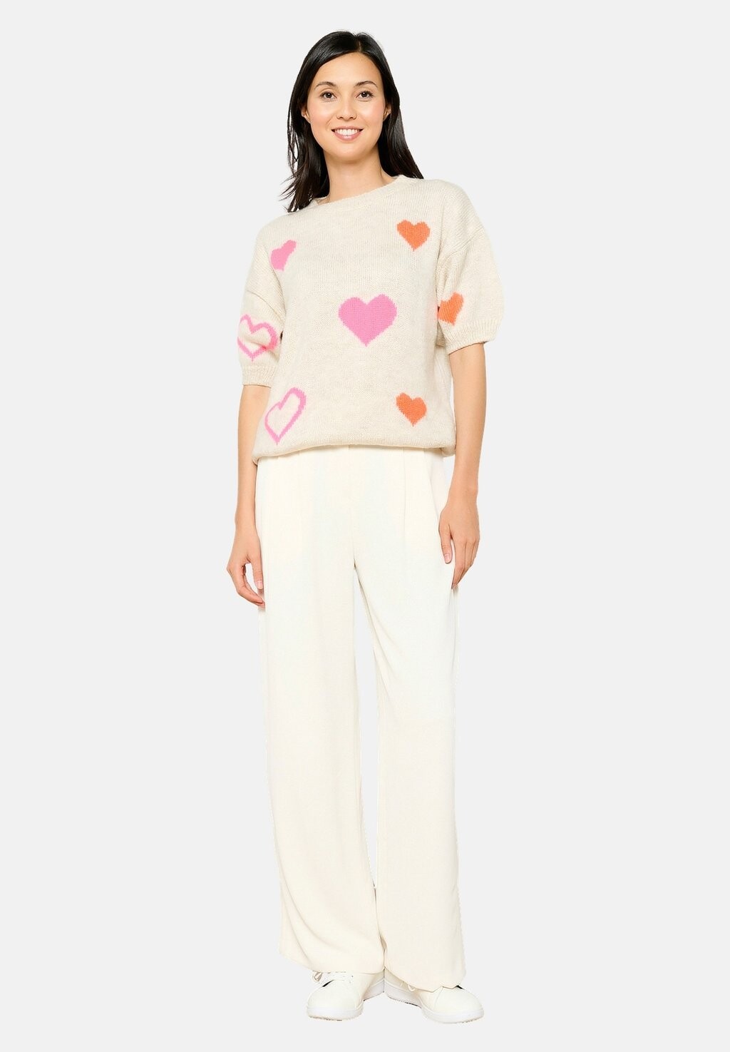 

Футболки с принтом WITH HEART PATTERN LolaLiza, цвет Lt Beige