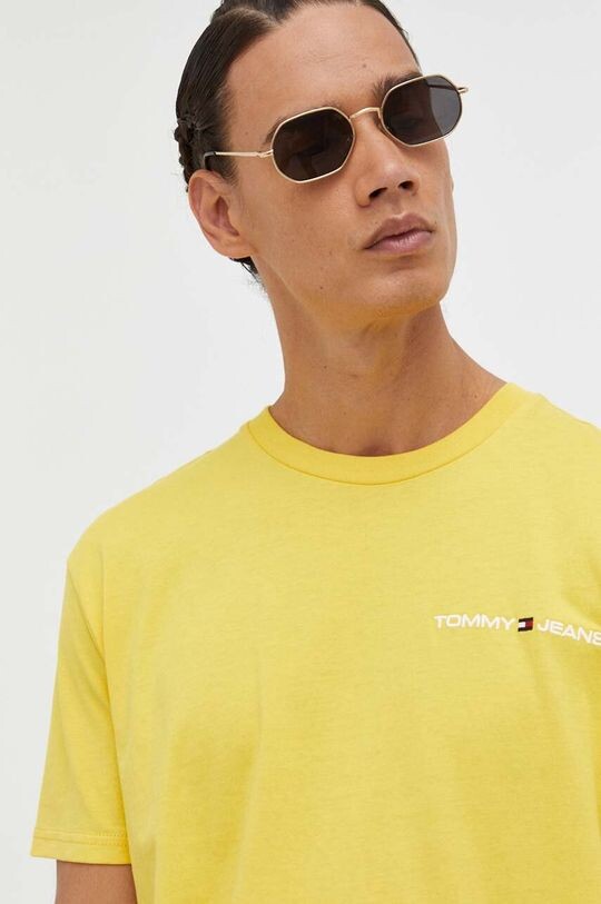 

Хлопковая футболка Tommy Jeans, желтый