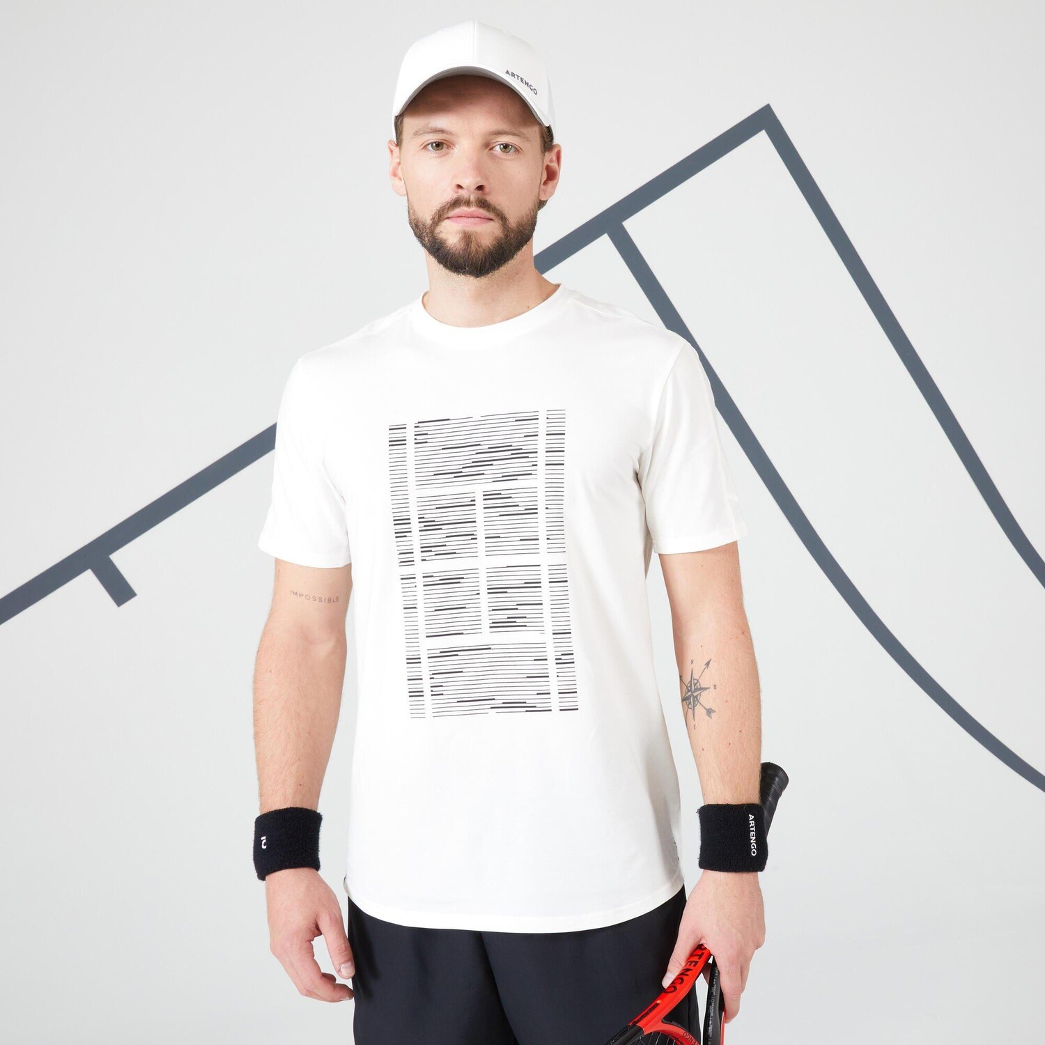 

Теннисная футболка Decathlon Tts Soft Artengo, белый