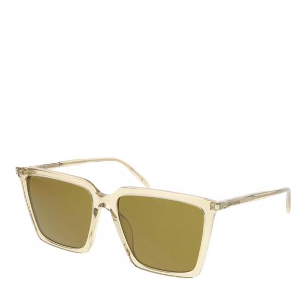 

Солнцезащитные очки sl 474-005 56 sunglass woman acetate yellow-yellow- Saint Laurent, желтый