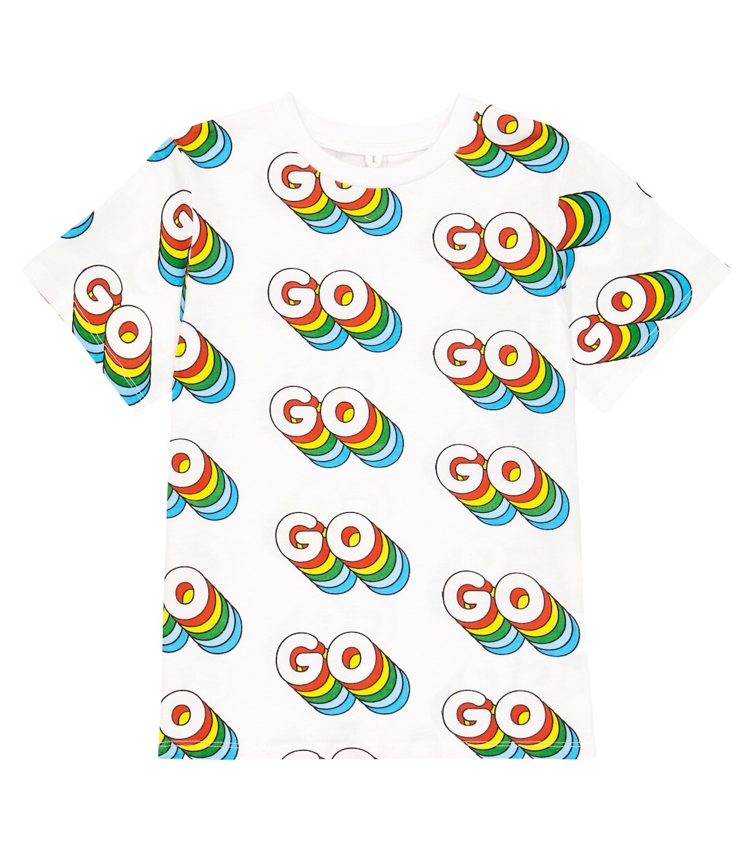 

Футболка из хлопкового джерси с принтом Stella McCartney Kids, разноцветный