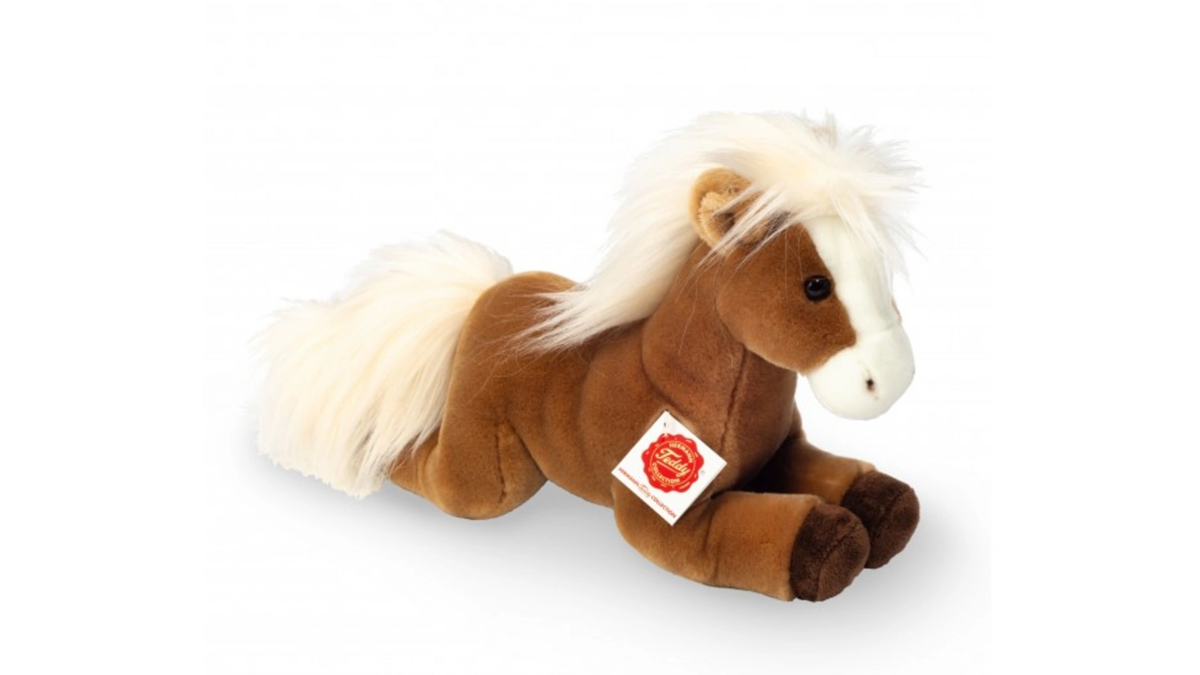 Мягкая игрушечная лошадка лежащая светло-коричневого цвета 30 см Teddy-Hermann мягкая игрушка бигль стоячая 26 см teddy hermann