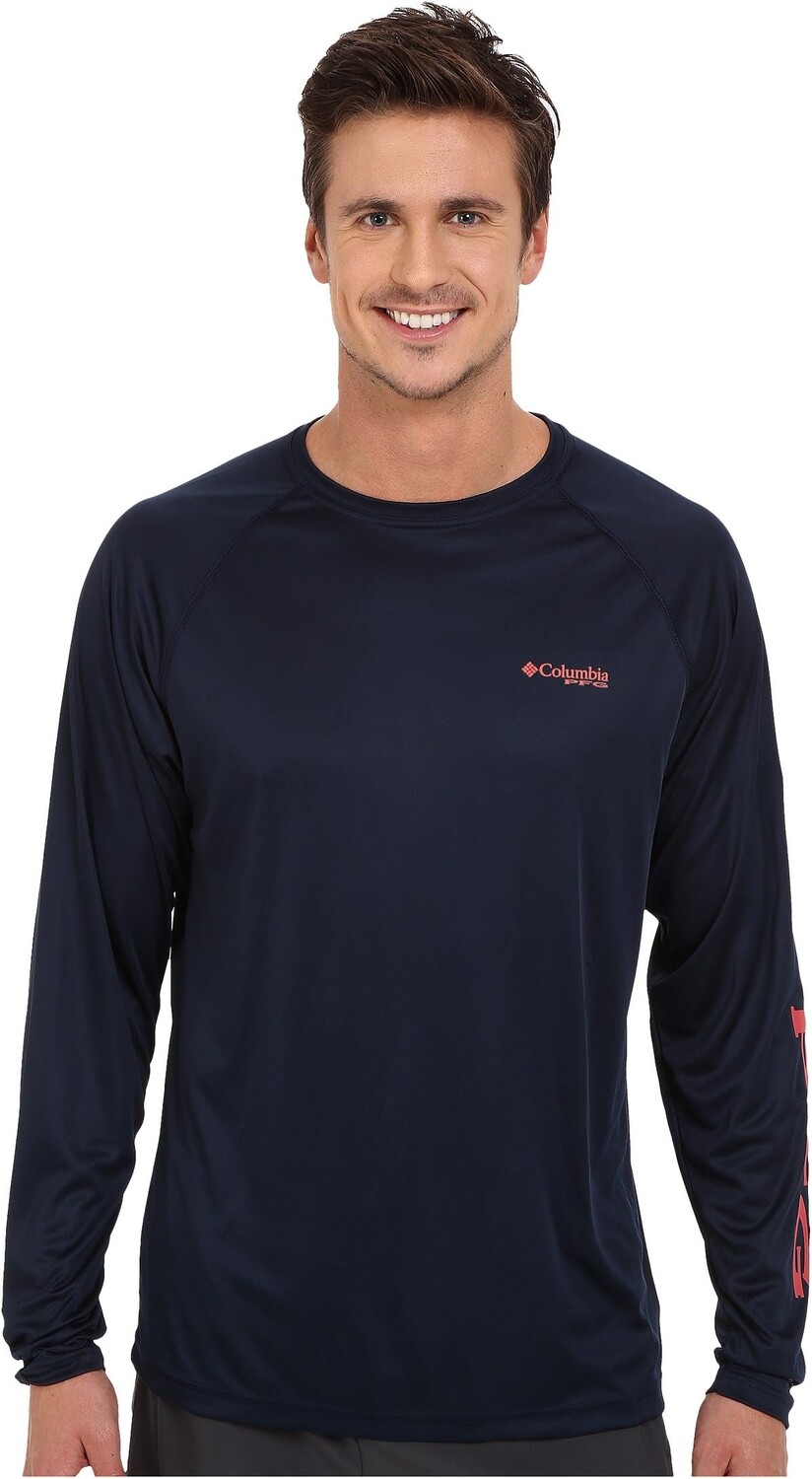 

Рубашка Terminal Tackle L/S Columbia, цвет Collegiate Navy/Sunset Red Logo