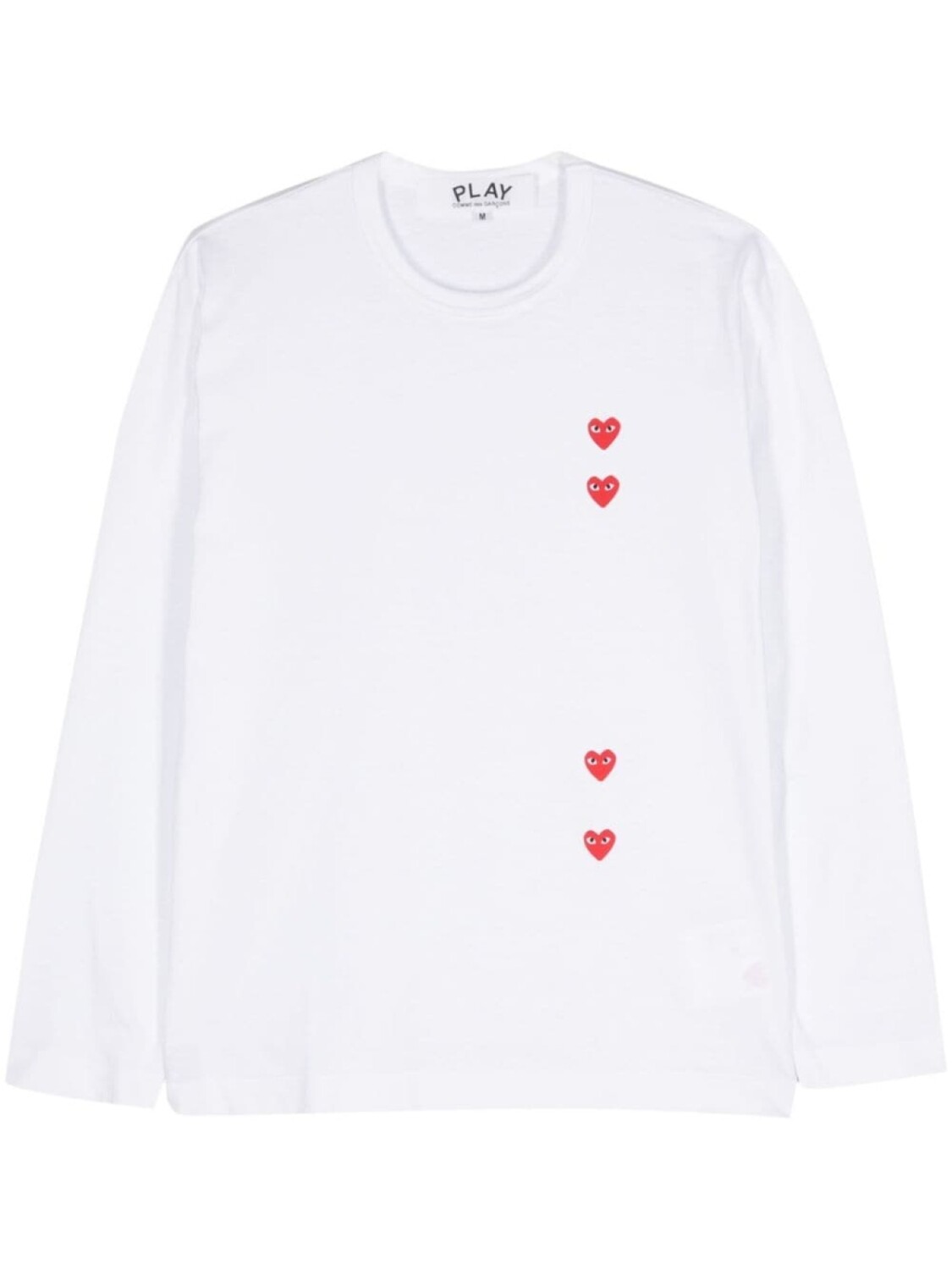 

Хлопковая футболка с принтом в виде сердечек Comme Des Garçons Play, белый