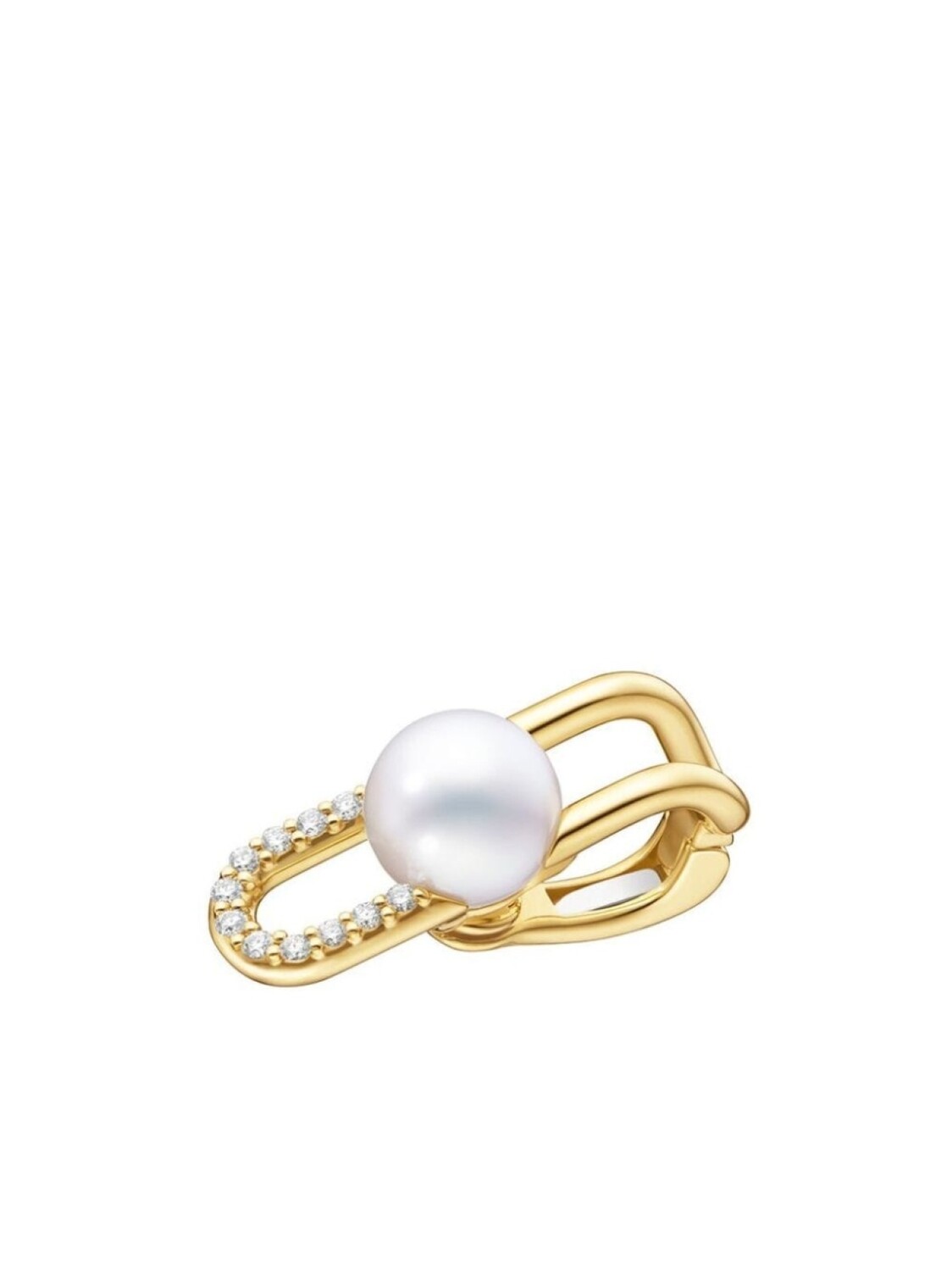 

Серьга-кафф Fine Link из желтого золота с жемчугом TASAKI, золотой