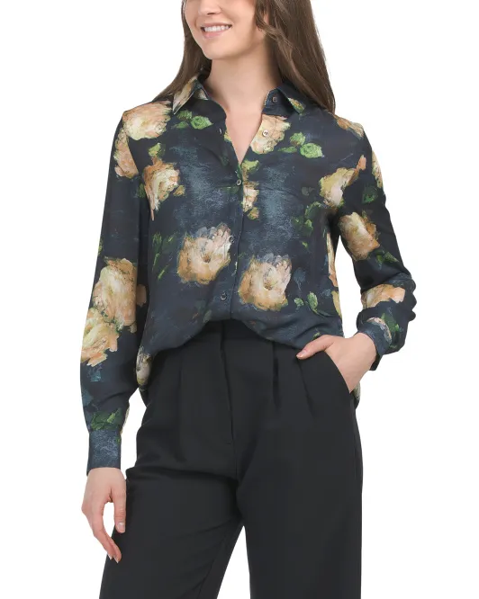 

Садовая блузка T Tahari, цвет Print