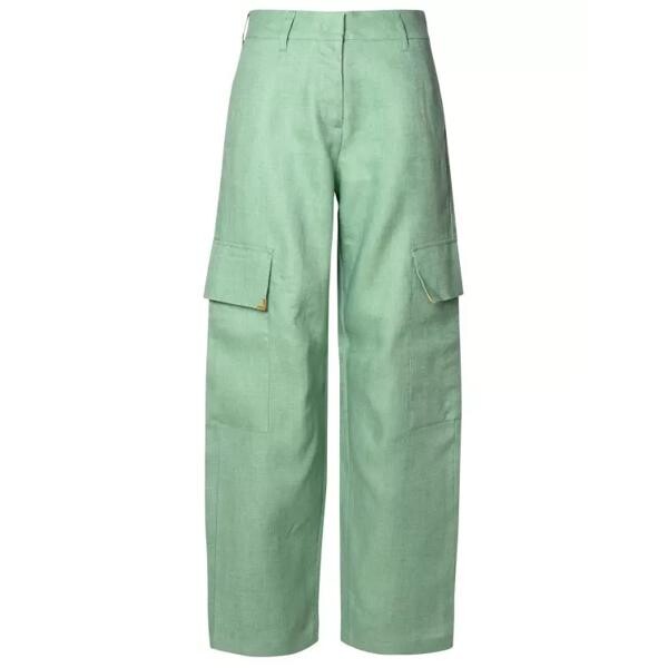 

Брюки cargo pants in linen Palm Angels, зеленый