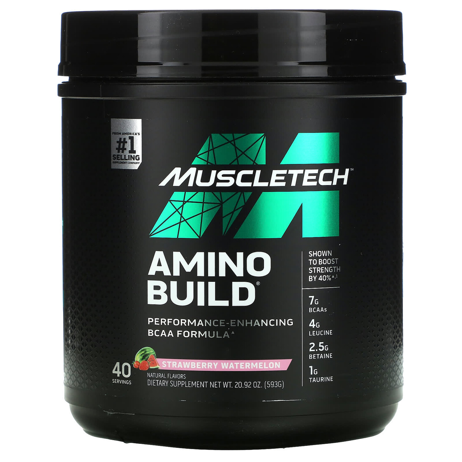 

Amino Build, аминокислоты, клубника и арбуз, 593 г (20,92 унции), MuscleTech
