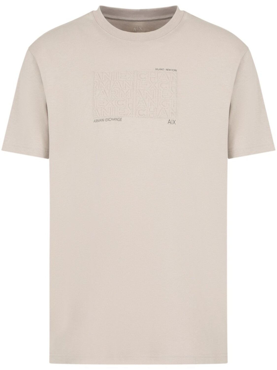 

Armani Exchange футболка с вышитым логотипом, нейтральный цвет