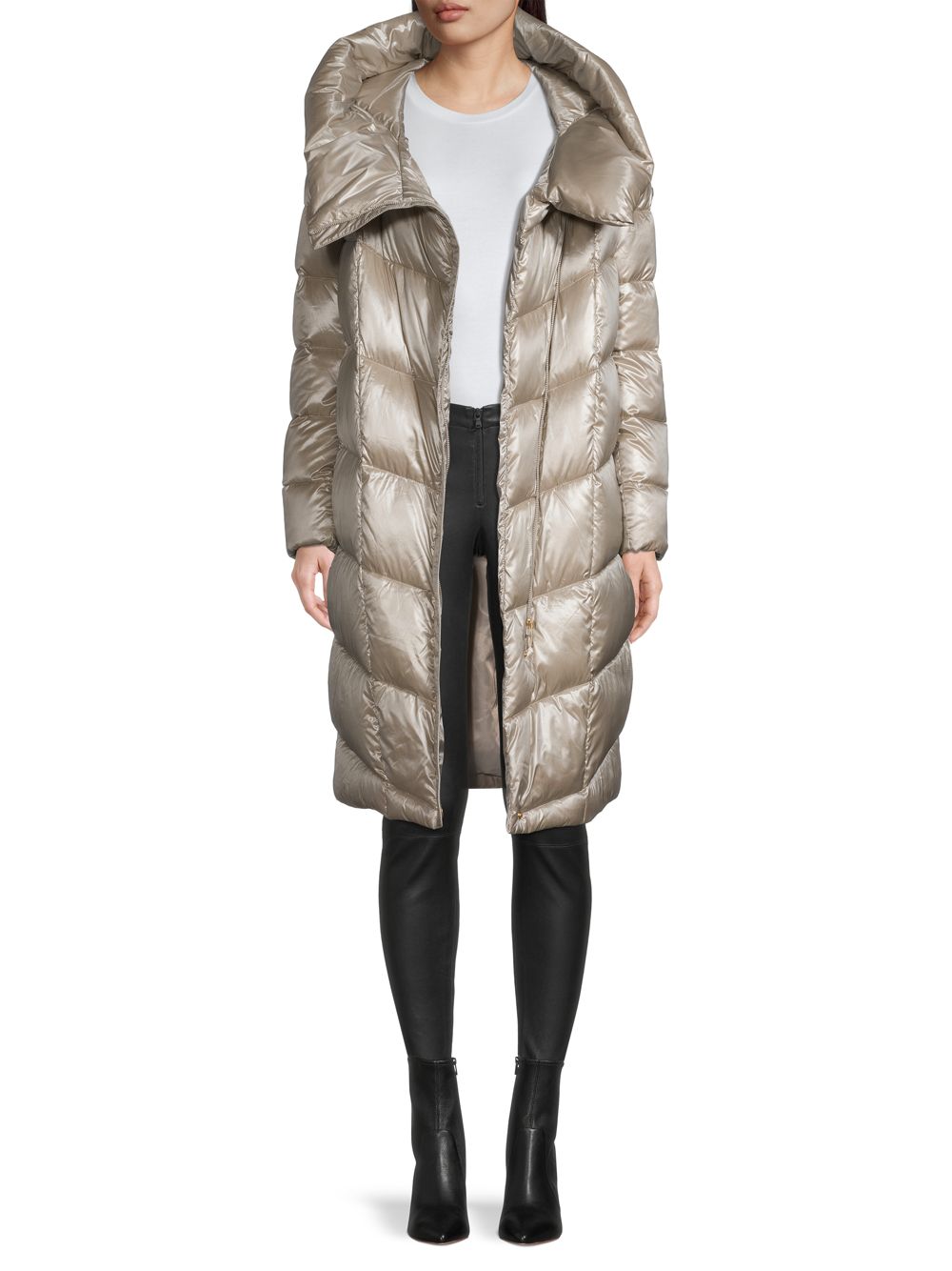 Donna karan long sales down coat