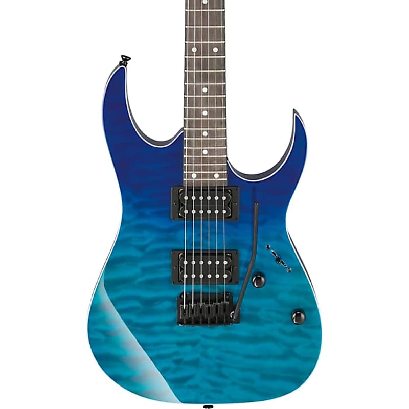 цена Электрогитара Ibanez GRG120QASP GRG Series 6-String Electric Guitar 2023 - Transparent Blue Gradation
