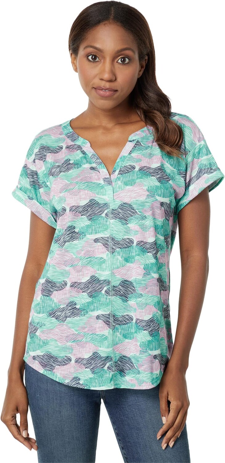 

Футболка Streamside с разрезом и короткими рукавами Принт L.L.Bean, цвет Lilac Camo