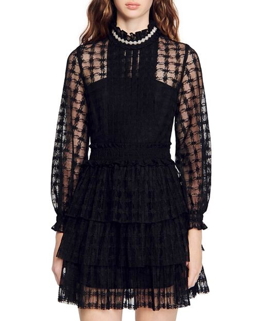 

Кружевное платье Louna Sandro, цвет Black