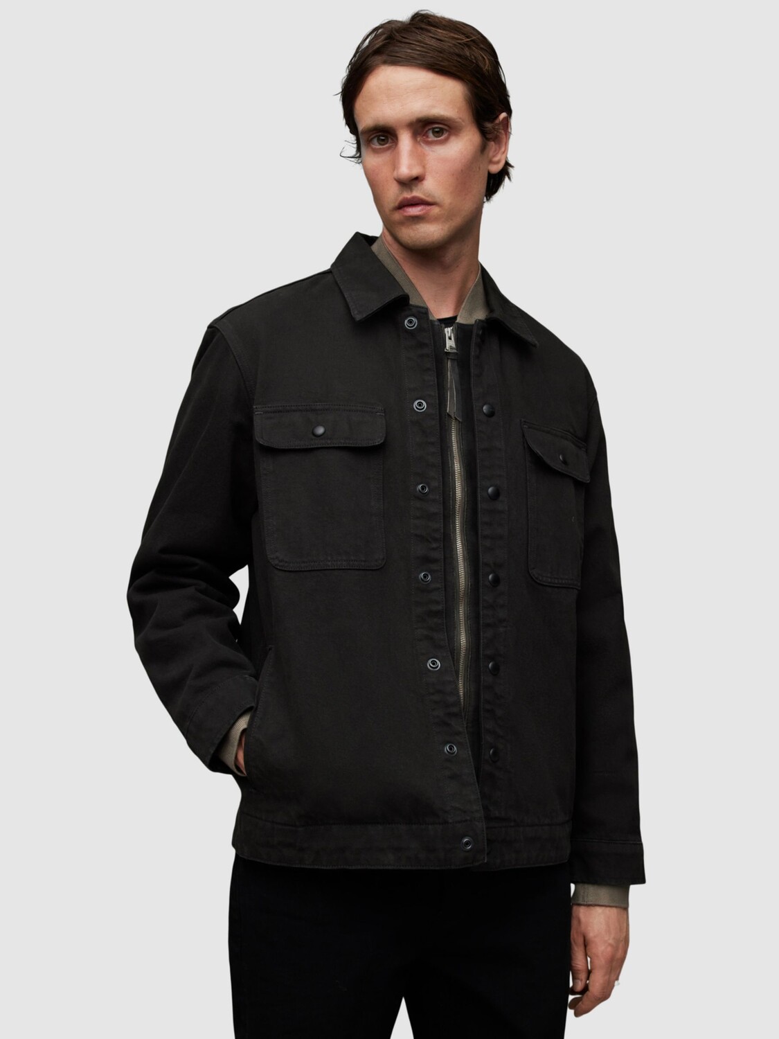 

Карлтон Куртка AllSaints, мытый черный