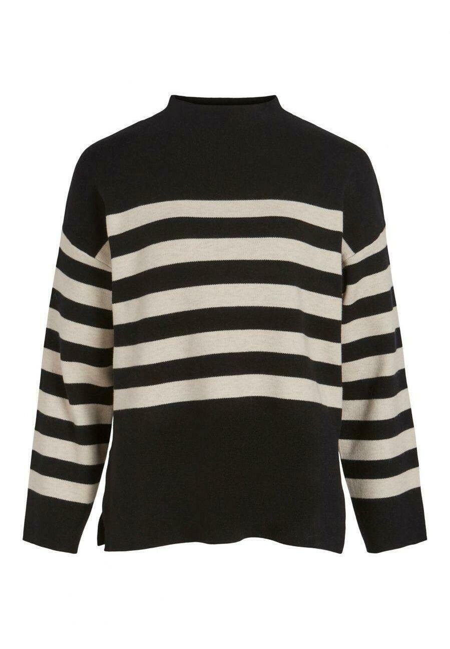 

Свитшот VILA VIOLIVINJA STRIPE SU, цвет super natural light black