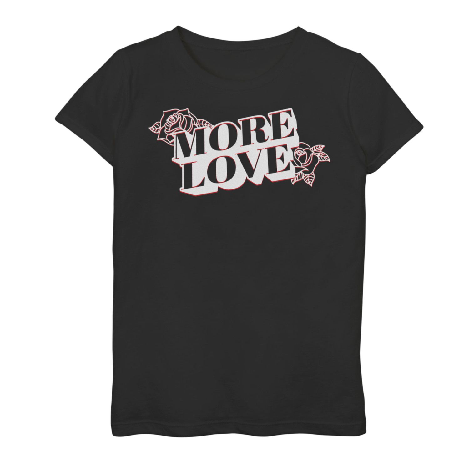 Розовая футболка с рисунком More Love для девочек 7–16 лет Licensed Character