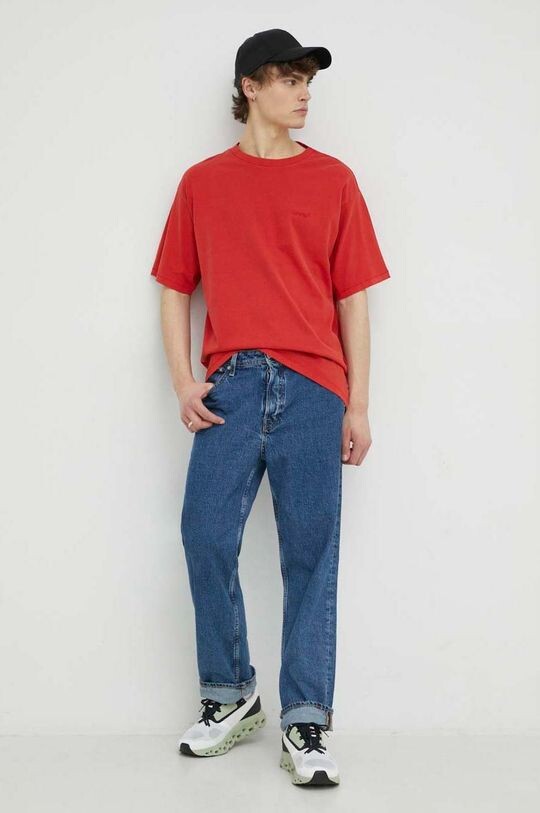 

Хлопковая футболка Levi's, красный