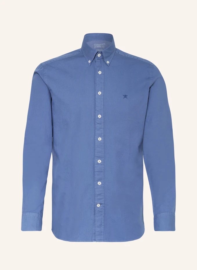 

Рубашка из оксфорда узкого кроя Hackett London, синий