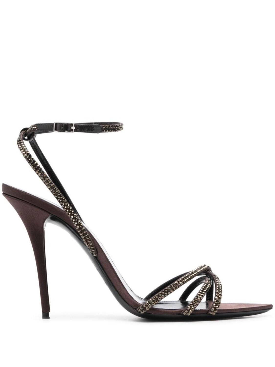

Saint Laurent декорированные босоножки Ava 105, коричневый