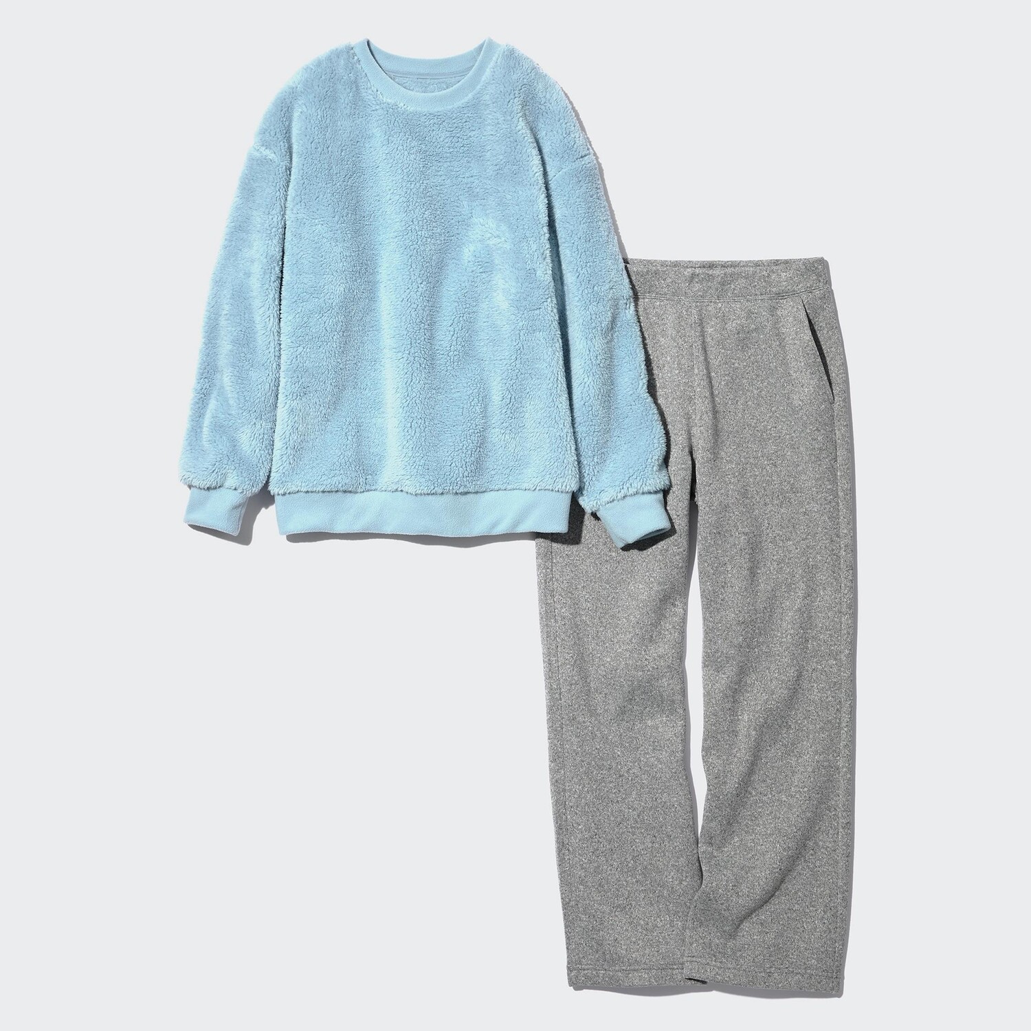 

Комплект UNIQLO из мехового флиса с длинными рукавами, синий