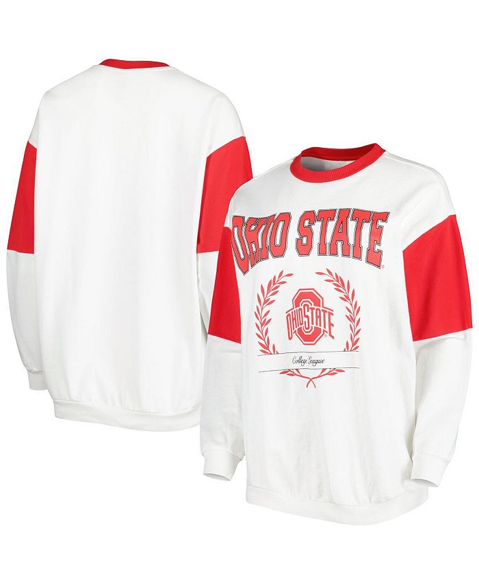 

Белый женский пуловер Ohio State Buckeyes It's A Vibe Dolman свитшот Gameday Couture, белый