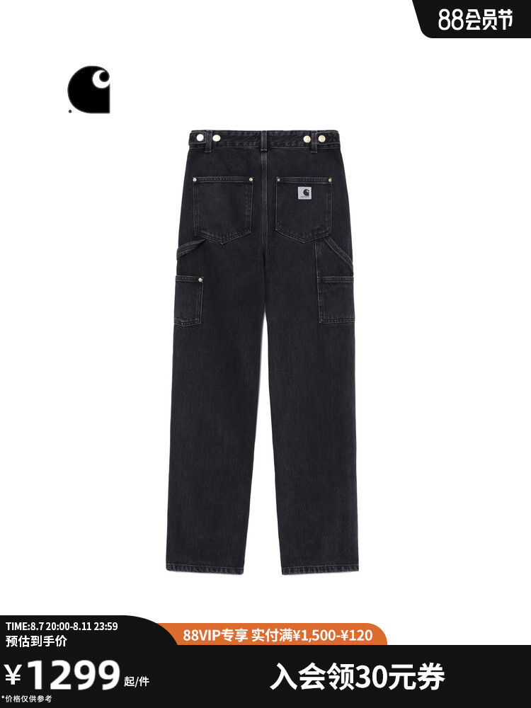 

Джинсы женские Carhartt WIP с логотипом и множеством карманов, черный