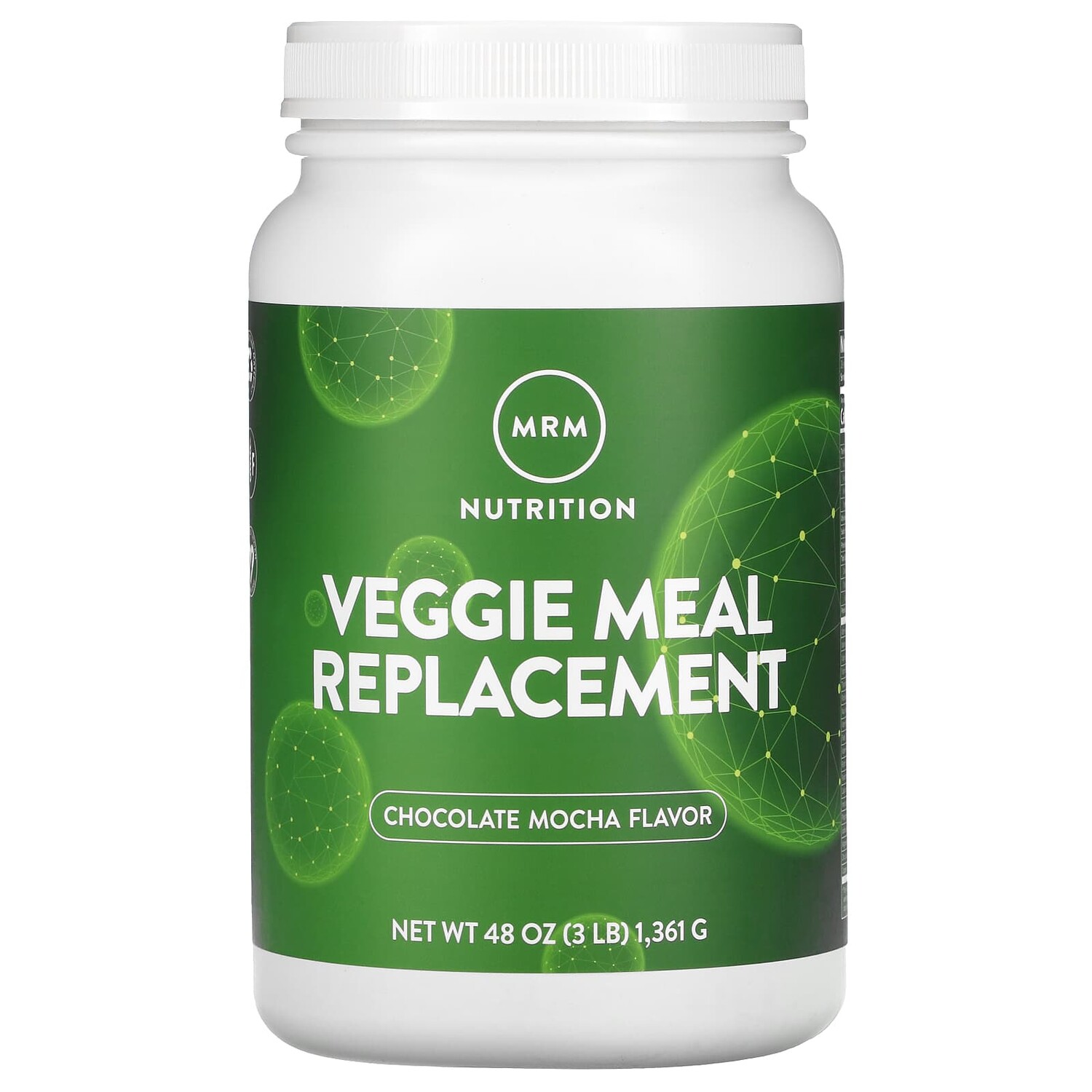 

Вегетарианский заменитель пищи, шоколадное мокко, 3 фунта (1361 г), MRM Nutrition