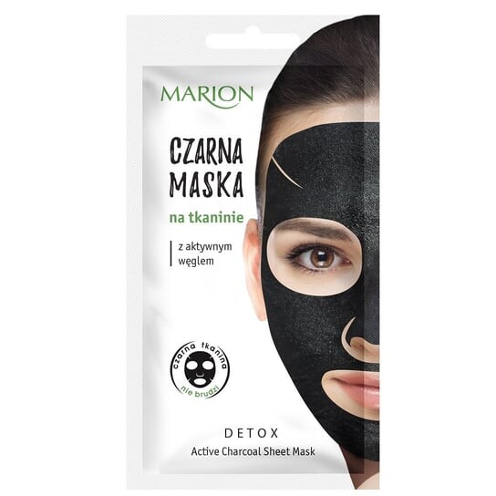

Черная тканевая маска с активированным углем, 1 шт. Marion, Detox