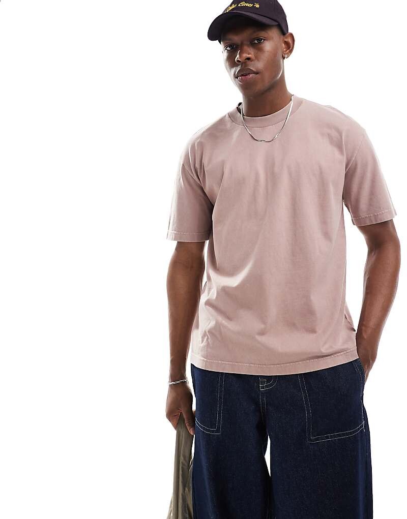 

Футболка свободного кроя Hollister – (розовый/коричневый)