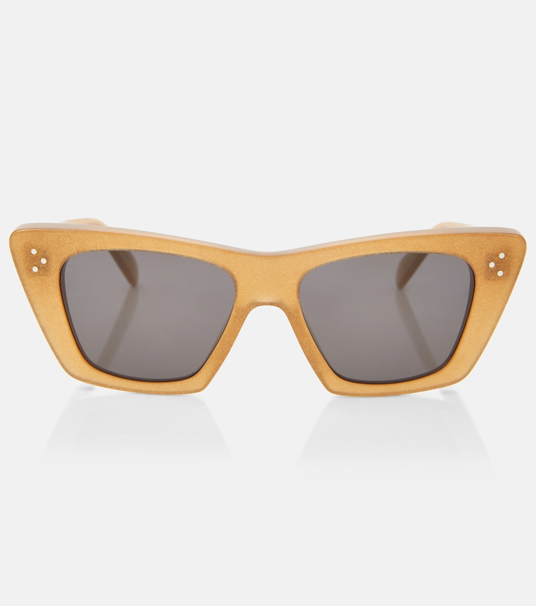 Яркие солнцезащитные очки «кошачий глаз» с 3 точками Celine Eyewear, желтый фотографии
