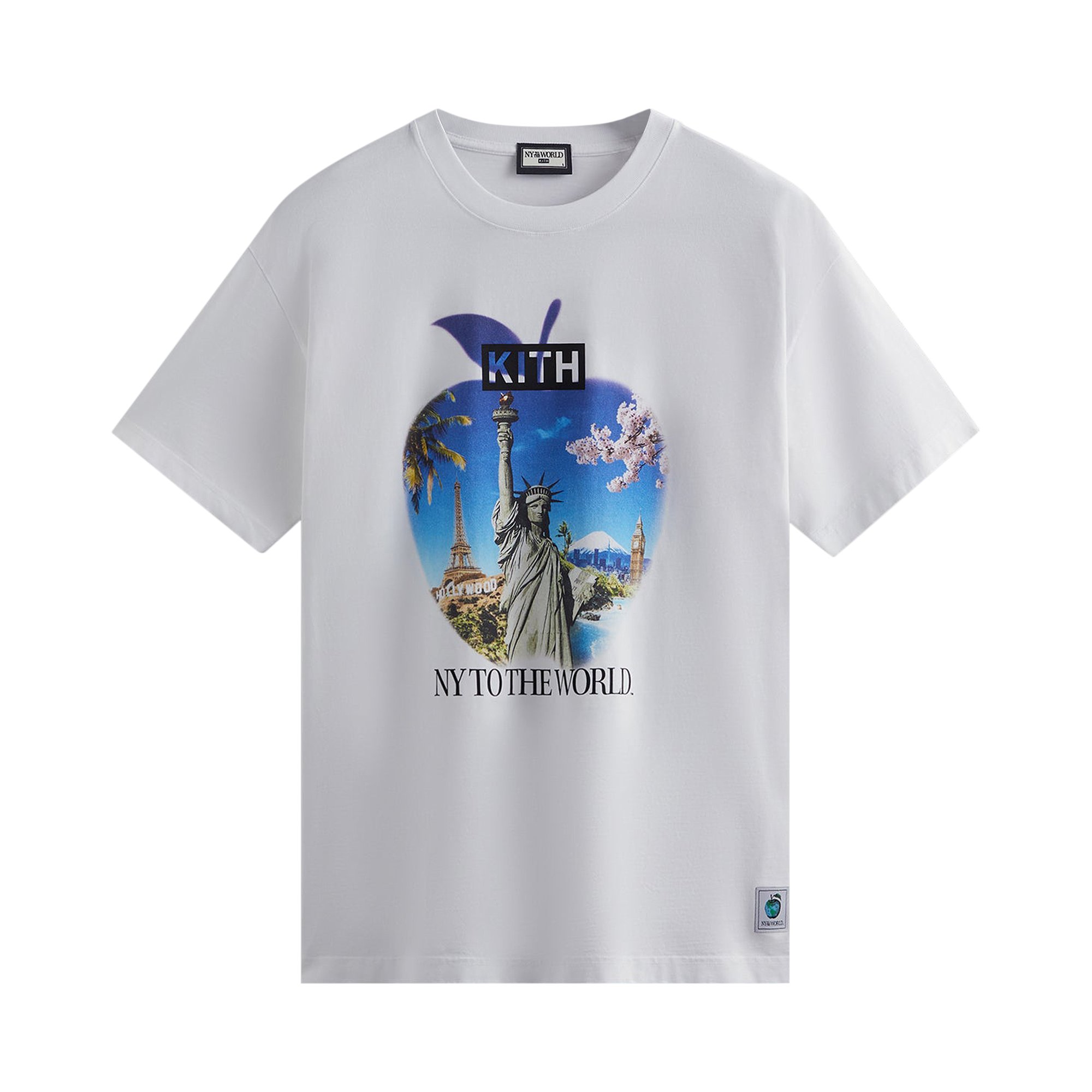 футболка kith new york to the world vintage tee размер xl белый Сувенирная винтажная футболка Kith New York To The World Белая