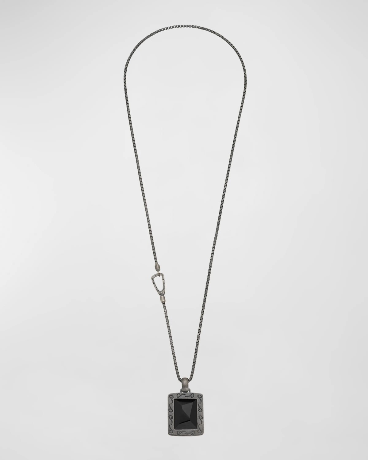 

Мужское колье с подвеской из квадратного оникса Ara Marco Dal Maso, цвет Black Onyx
