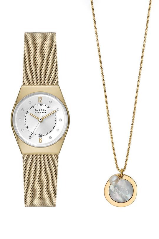 

Скагенские часы Skagen, золотой