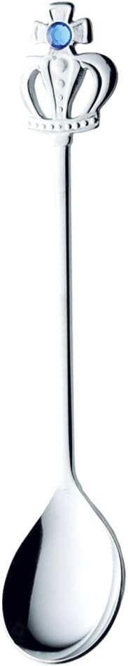 

Takakuwa Metal 402342 Кофейная ложка Royal Crown, синяя, серебро, Sliver