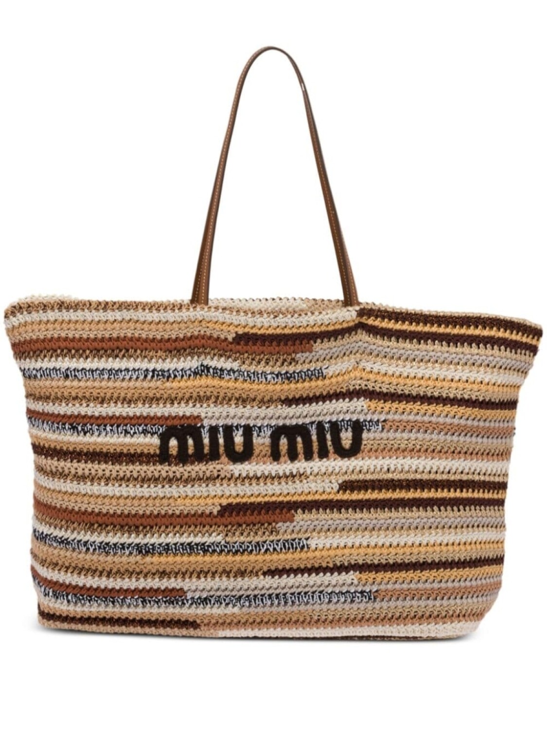 

Сумка-тоут Miu Miu Crochet, коричневый