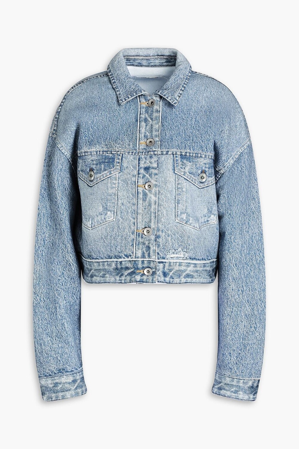 

Укороченная куртка Miramar из французской хлопковой махры с принтом RAG & BONE, синий