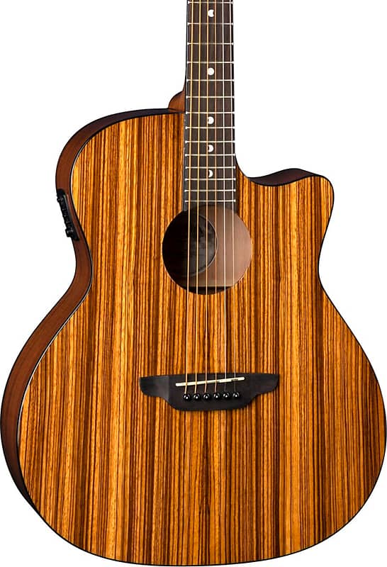 Акустическая гитара Luna Gypsy Exotic Zebrawood Acoustic-Electric Guitar, Gloss Natural цена и фото