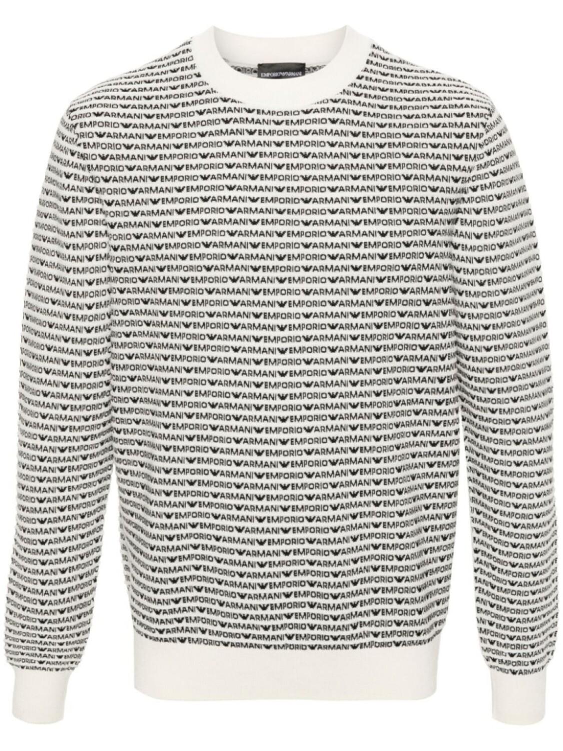 

Джемпер из вирджинской шерсти с логотипом Emporio Armani, белый