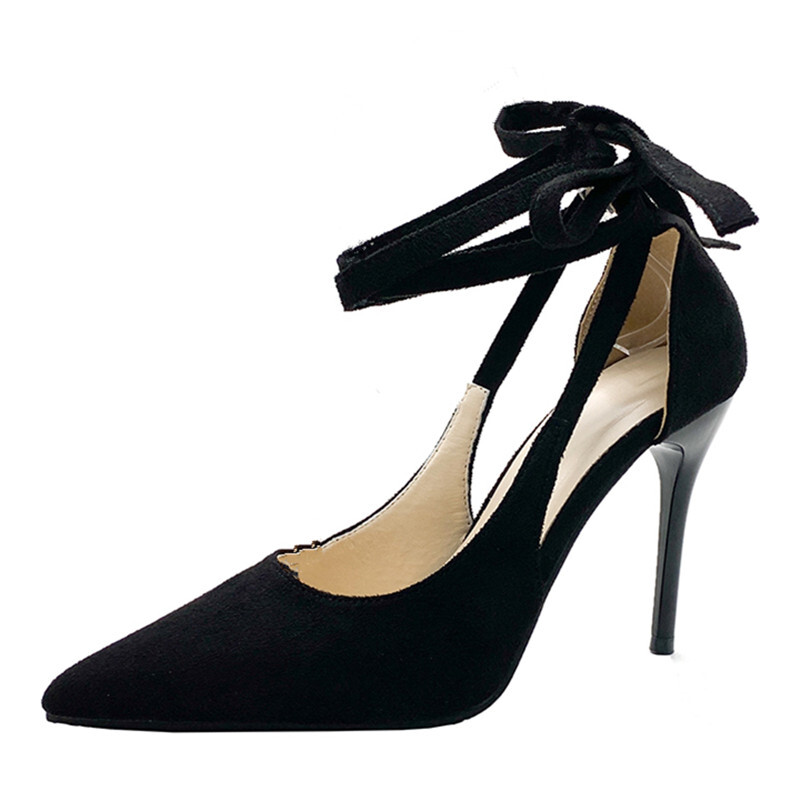 

Туфли женские на высоком каблуке Miami, цвет Black【7cm】
