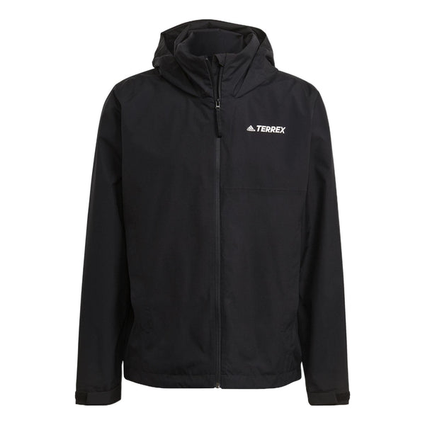 Куртка adidas Solid Color Brand Logo Printing hooded Long Sleeves Jacket Black, черный