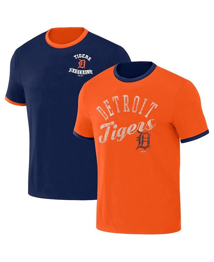 

Мужская двусторонняя футболка Darius Rucker Collection темно-оранжевого цвета Detroit Tigers Two-Way Ringer Fanatics, мультиколор