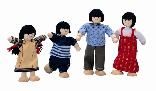 

Plan Toys, Набор коллекционных фигурок, Семья раскосых кукол