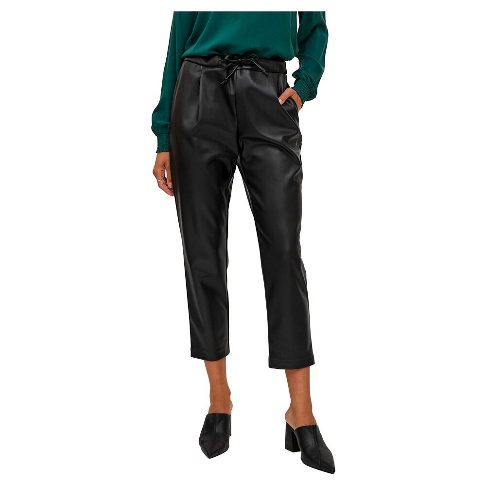 

Брюки Vila Nille Coated 7/8, черный