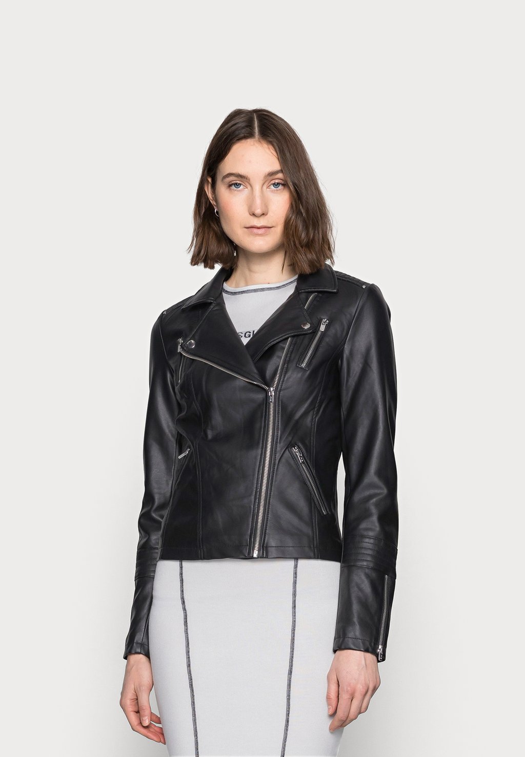 Куртка из искусственной кожи ONLGEMMA BIKER ONLY Tall, цвет black