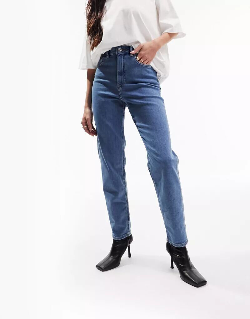 

Голубые узкие джинсы Mom ASOS